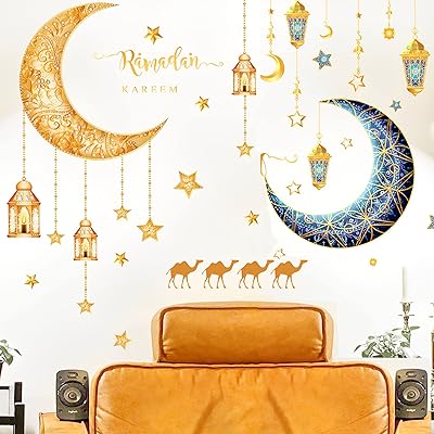 Paradmas Ramadan wall decoration stickers, Islamic Muslim wall stickers, Ramadan Eid Mubarak's decor, moon and star for living room decorations, bedroom, wallpaper.. From essentials to electronics, DIAYTAR Nigeria ships your order in no time.