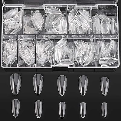 Arabest 500 pieces of transparent fake nails, coffin tips, full cover, false nails in transparent acrylic with case, false nails for poly nail art, nail art diy, 10 sizes (medium almond).. Experience the ultimate in shopping convenience with DIAYTAR NIGERIA's vast catalog and 5-8 day delivery.