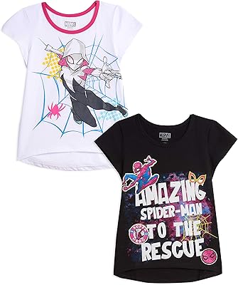 Marvel Spider-Man Little Girls, Lot of 2 Spider Gwen White/Black Spider T-shirts 4-5.. Shop millions of products across categories on DIAYTAR Nigeria — delivered right to your door.