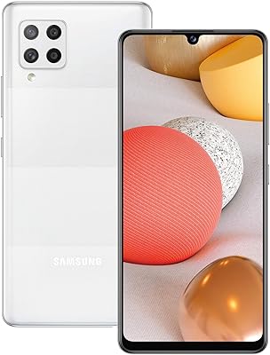 Samsung Galaxy A42 5G mobile phone without sim, Android Prism Dot system, white.. DIAYTAR NIGERIA: Where quality products become affordable with our nationwide shipping service.