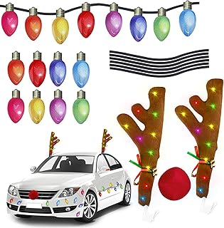 Car Christmas decorations, car reindeer wood, rudolph bell and 16 magnetic lights with variable intensity, 6 magnetic threads for Christmas and car vacation decorations.. Shop smarter with DIAYTAR Nigeria — from household essentials to electronics, we have everything you need. Plus, our delivery is fast, secure, and arrives between 5 and 8 days.