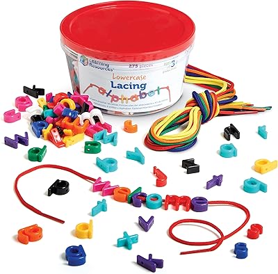 Learning resources tiny letters and lace, fine motor skills, early spelling 260 pieces from 3 years old... DIAYTAR NIGERIA: Making quality accessible to all Nigerians with affordable prices and quick delivery.