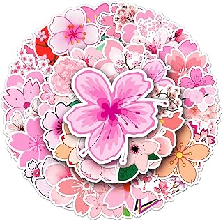 Laptop sticker in cherry blossoms (50 pieces), children's gifts, adolescents, adults, girls and boys, waterproof stickers for water bottle, Sakura vinyl stickers for scrapbooking, skateboarding, bike.. Discover the perfect shopping balance at DIAYTAR NIGERIA with competitive prices and prompt delivery.