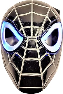 Black Spider-Man mask / Venom mask with LED light eyes (batteries included).. Need it fast? Need it cheap? Choose DIAYTAR Nigeria.