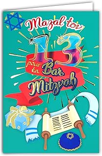 68-8001 Mazal Tov card for your Mitzvah 13 year old birthday bar.. Experience the ease of modern shopping with DIAYTAR NIGERIA's comprehensive platform and quick delivery.