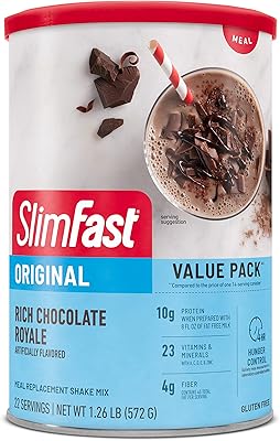 Slim fast meal replacement powder, original rich chocolate, weight loss mixture, 10 g of protein, 22 portions.. DIAYTAR NIGERIA: Where quality meets affordability, with thousands of products delivered in less than 8 days.