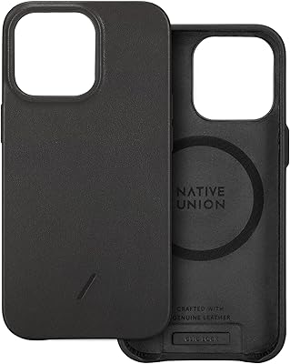 Native Union Classic Click Cover Compatible with Magsafe - Integrated magnet for loading and accessories - Italian leather of Ecological certified original for iPhone 13 Pro (Black).. Find everything you need at prices you'll love with DIAYTAR NIGERIA's comprehensive e-commerce platform.