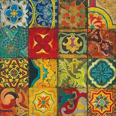Sticker of Moroccan vintage vinyl furniture removable stickers Kitchen floor stickers Waterproof bathrooms 16 x 6 inch rooms (15 cm x 15 cm).. DIAYTAR NIGERIA: Bringing quality products to every Nigerian home at prices everyone can afford.