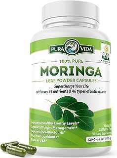 Pura Vida Moringa organic Moringa powder of unique origin, Moringa leaf, energy, metabolism and immune support. 120 capsules 500 mg... DIAYTAR NIGERIA makes luxury accessible with our affordable prices and dependable delivery service.