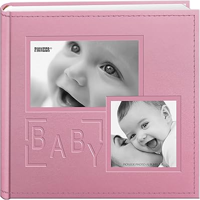 Pioneer baby photo album 200 pockets, leather frame, 4 x 6 inch printing, pink.. Your everyday shopping destination, DIAYTAR NIGERIA offers unbeatable value with quick delivery times.