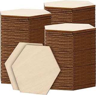 Zeonhak 120 3 -inch hexagonal wooden pieces, wooden hexagon, virgin hexagonal wood slices not finished for DIY, harshness, house decorations, wood combustion.. DIAYTAR NIGERIA: Making online shopping accessible to all Nigerians with our affordable platform.