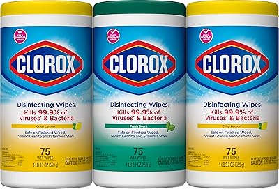 Disinfectant cleansing wipes Clorox Value Pack, without bleach, 75 pieces each, package of 3 (the packaging can vary).. DIAYTAR Nigeria: trusted by thousands for fast, reliable delivery.