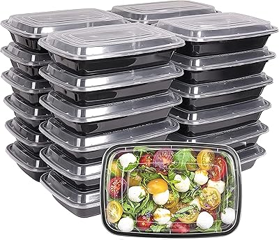 Elezey 15 pieces of meal preparation boxes 32 oz food storage boxes with lids, a compartment (without BPA) Food containers, lunch box, reusable, disposable, microwaves and frightful (15-room meal containers).. DIAYTAR NIGERIA: Where smart shoppers find everything they need at prices they can afford.