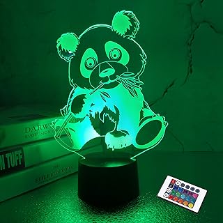 Kidsy night light 3D Panda Design with 16 -color remote control + gradation function + color change, childhood decoration for children and Christmas gifts.. DIAYTAR NIGERIA: Connecting Nigerians with affordable products through our expansive e-commerce platform.