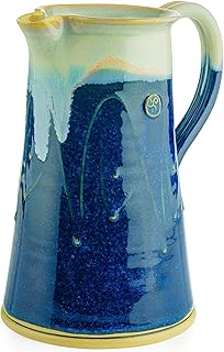 Pichet in the shape of an enameled porcelain arch done by hand, 7.5 "high (blue).. Discover why millions choose DIAYTAR for affordable online shopping with delivery in just 5-8 days.