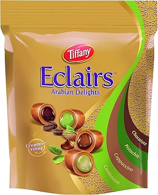 Tiffany, Eclairs, Arabian Delights, caramels filled with 4 flavors of different cream, 550g.. DIAYTAR NIGERIA delivers what matters - quality, affordability, and prompt nationwide shipping.
