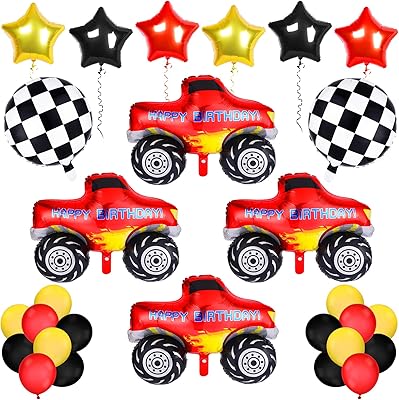 24 Pieces Monster Truck Mosaic Racing Star Birthday Party Supplies Festival Kit in mylar colorful aluminum aluminum for Baby Shower and Monster Trucks birthday.. Shop without boundaries at DIAYTAR NIGERIA, offering affordable products with convenient delivery times.