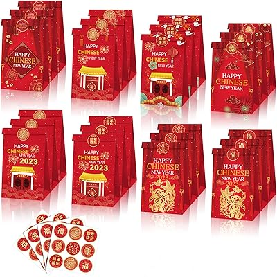 24 pieces gift boxes of lunar New Year's New Year's New Year's Day, Candy Box, Bags of Chinese New Year's Day candy with stickers, for the decoration of the Chinese New Year.. Shop efficiently from anywhere with DIAYTAR NIGERIA's comprehensive platform and quick delivery options.