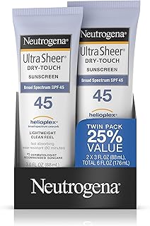 Neutrogena ultra Sheer Dry Touch FPS 45, 3 oz sunscreen (package of 2).. Your daily needs delivered to your door — DIAYTAR Nigeria style.