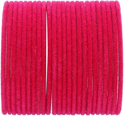 Set of efulgenz bollywood velvet and united metal bracelets for women and girls (lot of 24).. DIAYTAR NIGERIA transforms online retail with unbeatable prices and consistent delivery timeframes.