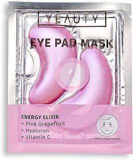 Yuti Energy Elixir mask, Hydrating pads for eyes with pink grapefruit, hyaluronic and vitamin C, refreshes and revitalizes the skin for a radiant complexion, 1 x 2pcs.. DIAYTAR NIGERIA revolutionizes online shopping with competitive prices and reliable 5-8 day delivery.