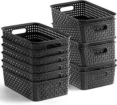 The White Shop plastic storage baskets - 12 small storage and storage baskets for pantry, black.. Discover endless shopping possibilities at DIAYTAR NIGERIA, with budget-friendly prices and reliable delivery.