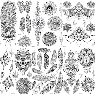 6 pieces/sets of temporary tattooing with black henna unique henna for adults women girls mandala mandala flower body big arm tattoo lace paper mehndi sexy wedding tatto.. DIAYTAR NIGERIA: Making online shopping accessible with affordable prices and nationwide delivery service.