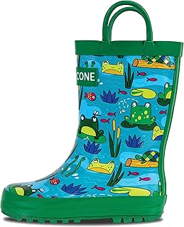 Rain boots with handles to put on with fun patterns and plain colors for toddlers.. DIAYTAR NIGERIA brings the market to your fingertips with affordable prices and swift delivery services.