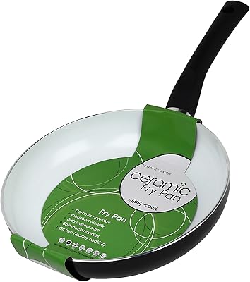 Easy Cook 1550 ceramic frying stove, metal, black and white, 20 cm.. DIAYTAR NIGERIA: Connecting Nigerians with their needs through our affordable and diverse marketplace.