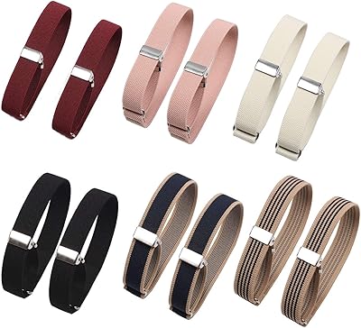 12 pieces/6 pairs of locks of sleeve with an unisex adjustable elastic band for women and men, 6 colors, black, pink, white, red wine, blue and beige striped, black and beige striped, full size.. Discover why millions choose DIAYTAR for affordable online shopping with delivery in just 5-8 days.