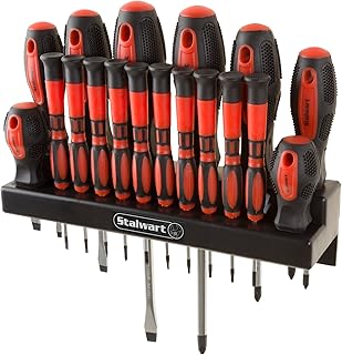 Stalwart - 75 -HT4088 Thu of 18 screwdrivers with wall support and magnetic tips - Precision game including a flat -headed screwdriver, phillips and torx.. Explore the biggest product variety online — only at DIAYTAR Nigeria.