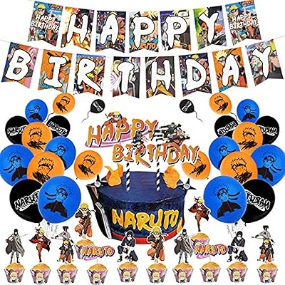 Party Corner - Birthday party decoration box on the theme of Naruto - The My Hero Academia birthday party supplies include an adorable birthday banner, decorations for cupcakes and colored balloons.. Experience the ease of modern shopping with DIAYTAR NIGERIA's vast selection and quick delivery service.