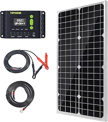 TP-SOLAR Solar panel kit 30W 12V Monocrystalline battery charger with controller.. Shop with purpose at DIAYTAR NIGERIA, where diverse selection meets budget-friendly nationwide delivery.