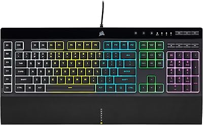Corsair K55 RGB pro Dynamic backlight 6 keys macro with crutch for Elgato Stream Dock Integrated Software IP42 Anti-dust and anti-blunder detachable, black.. Experience the convenience of one-stop shopping with DIAYTAR NIGERIA's diverse and affordable marketplace.