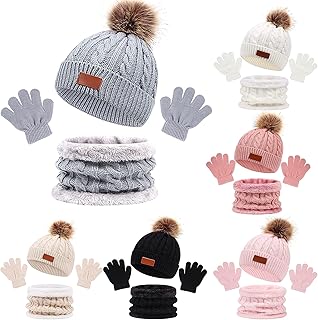 18 Baby Winter Pieces Hat Sweet Gloves Together Kids Winter Hats Tricot Honds Cache-Court Infant Warning Hat and Mittens For Girls Girls, 1-5 years.. Affordable choices, delivered fast — that's the DIAYTAR Nigeria promise.
