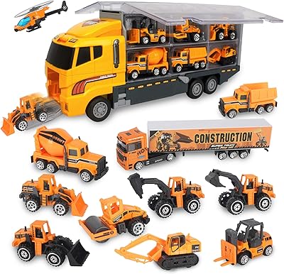 Truck construction vehicle toy Ginelli model, mini yellow transport truck, shovel, tractor, children's shovel boys aged 3 years and more.. DIAYTAR NIGERIA: Putting quality products within reach of every Nigerian through our affordable marketplace.