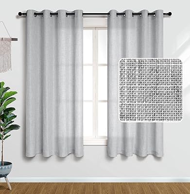 45-inch gray kitchen curtains, set of 2 semi-transparent panels in linen, small gray bathroom window curtains.. Experience the future of online shopping with DIAYTAR NIGERIA's extensive product range and competitive pricing.