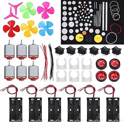 Jostick 6-room Jostick DC motor kit, mini electric engine 1.5 3 V 24,000 rpm with 86 plastic gears, GM004-GM031S,.. DIAYTAR NIGERIA delivers what matters - quality, affordability, and prompt nationwide shipping.