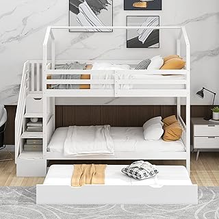 Double bunk bed with storage scales, bunk bed with wooden cabinet, multifunctional for girls and boys, no upholstery required, white.. A world of products at your fingertips — thanks to DIAYTAR Nigeria.