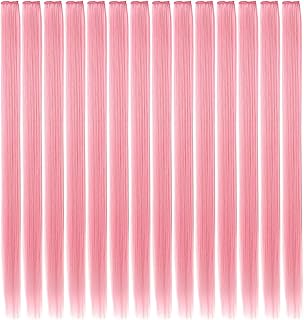 14pcs Dark pink hair extensions for children with colorful/colorful clips in stiff hair extensions for girls and adults (smoked pink).. The smarter way to shop online in Nigeria is through DIAYTAR Nigeria.