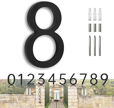7 -inch exterior house numbers (17.78 cm) Black house address number with screw game - Decorative address panels for the house, the garden, the office, the front door #8.. Your complete e-commerce solution, DIAYTAR NIGERIA offers variety and value with nationwide shipping.