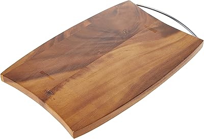 Billy cutting board with Aca-5DC metal handle, brown, wood/metal.. DIAYTAR NIGERIA revolutionizes online shopping with competitive prices and reliable 5-8 day delivery.