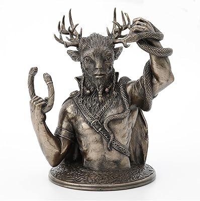 Veronese Design 8 5/8 \ "Cernunnos The Cornu God of the Statue in Wild Resin Bust Bronze Finish.. DIAYTAR Nigeria: Where affordability meets fast and reliable e-commerce service.