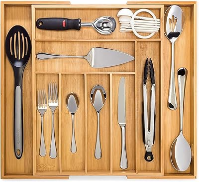 Organizer of Bamboo Argentry Mix D set with Extensible Drawer Organizer of Kitchen.. DIAYTAR NIGERIA: Your trusted e-commerce partner with extensive product choices and affordable delivery.