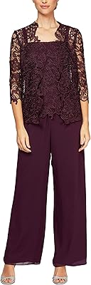 Alex Evenings Costumes Two -piece large size for women with embroidered jacket.. More than a store — DIAYTAR Nigeria is your shopping partner.