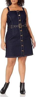 Large City Chic City Size Dress for Women with Belt and button at the bottom.. Shop smarter with DIAYTAR NIGERIA's diverse marketplace and budget-friendly nationwide delivery.