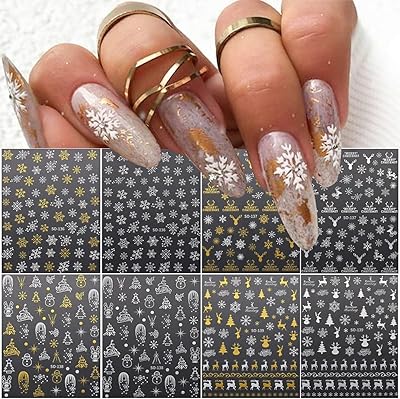 8 sticker sheets for 3D Christmas nail Snow Fuck.. No hassle, just shopping — DIAYTAR Nigeria delivers in under 8 days.