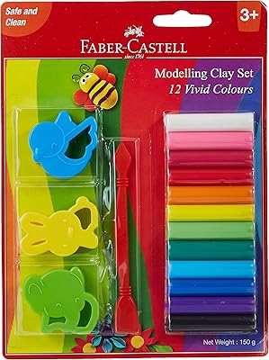 Faber-Castell modeling paste 150 g, 12 color x 12.5 g + molds + DIY tool, matching.. Shop smarter with DIAYTAR NIGERIA's vast product range and budget-friendly delivery within the week.