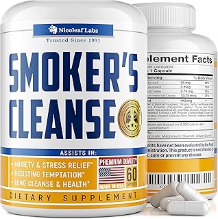 Smoker's Cleanse - Helps to quit smoking and respiratory support - Made in the United States - Lung cleaning and detoxification for smokers - Start new life today with a fully natural pulmonary support supplement - suitable for vegans - 60 capsules.. Experience shopping without compromise at DIAYTAR NIGERIA, with vast selection and quick delivery.