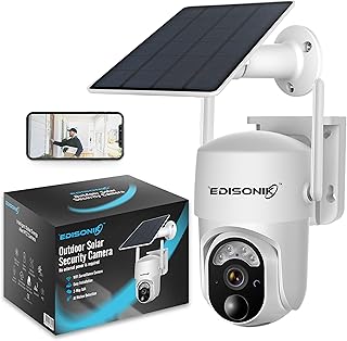 Edisonik exterior solar security camera, WIFI Surveillance Surveillance Cameras 350 ° PTZ with projector and mermaid, Super HD color night vision, AI motion detection, bidirectional conversation, IP66 waterproof to.. DIAYTAR NIGERIA brings satisfaction with every purchase through affordable prices and prompt shipping.